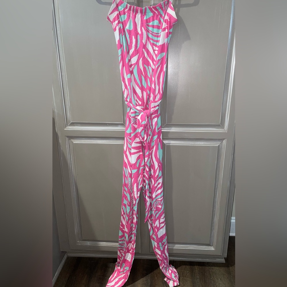 Large Lilly Pulitzer Strapless Jumpsuit $95